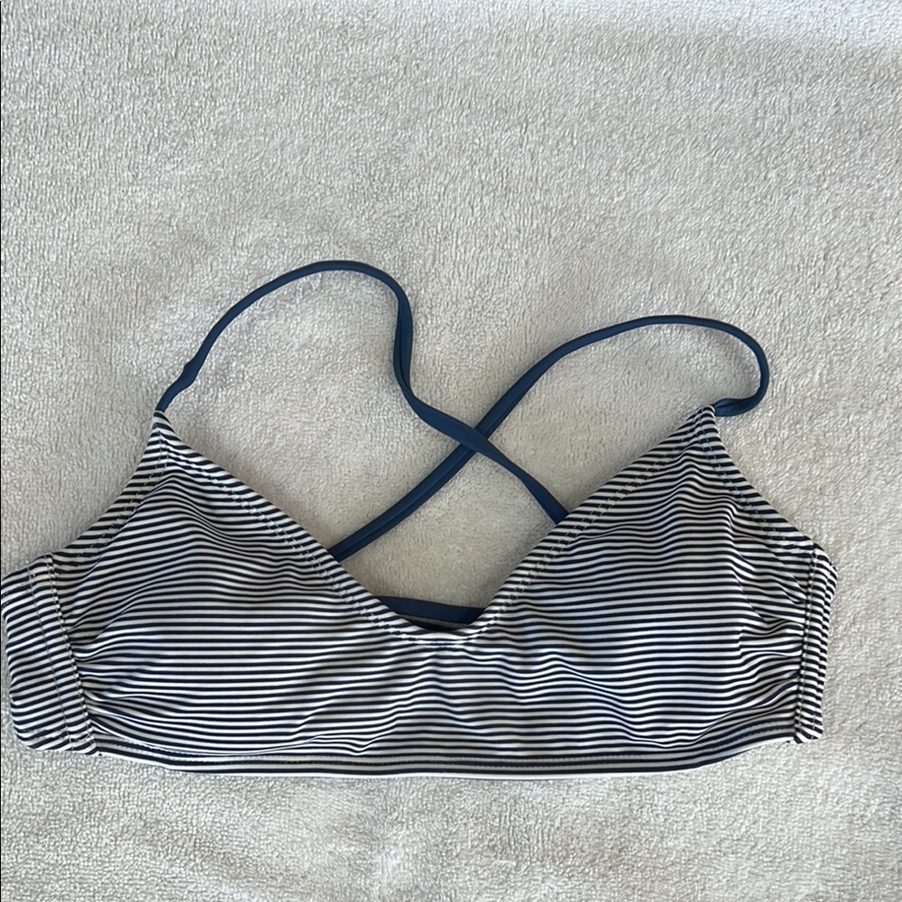 Xhilaration Women’s Striped Navy/White Bikini Top- Size XS